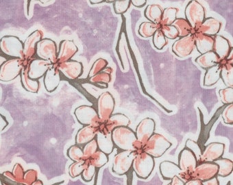 Lilac apple blossom Mexican oilcloth cut by the yard yardage