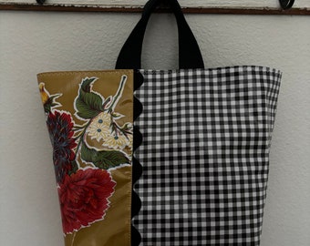 Beth's Tan mum oilcloth biz tote