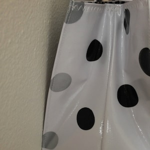 Beth's Black and Silver Dot Oilcloth Lunch Box image 2