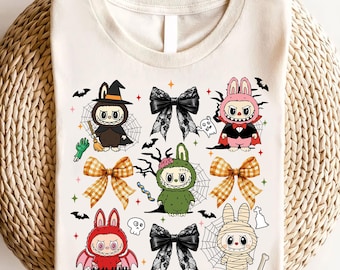 Cute Spooky Character Png, Monster Doll PNG, Horror Characters PNG, Coquette Bow Doll For Kids Girls Png, Funny Cartoon, Instant Download