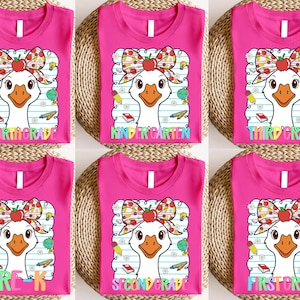 Pacote de PNG de Professora Coquette Silly Goose, Design de Camiseta de Professora de Volta às Aulas, PNG de Jardim de Infância, PNG de Série Escolar, PNG de Primeiro Dia de Escola