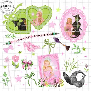 Trendy Wicked Movie Coquette Frame Bow Png ClipArt, I Have Been Wicked Change For Good Png, Cute Wicked, Musical Clipart Digital Download