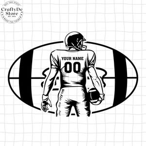 Jogador de futebol Svg, Nome personalizado, Nome de futebol Svg, Camisa de futebol, Temporada de futebol, Desenhos de sublimação, Png Eps Dxf