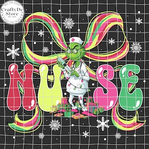 Coquette Nurse Christmas Png, Green Guy Nurse Png, Nurse Christmas Movie Png, Christmas Gift For Nurse, Funny Christmas Png, Christmas Nurse
