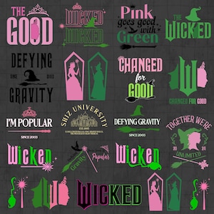 Wicked Movie SVG PNG, Wicked PNG, Wicked vinyl, Wicked Cricut, Broom Wicked, toverstaf Wicked