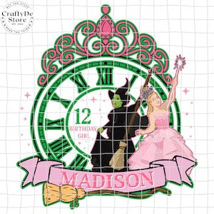 Persionalized Birthday Wicked Movie Png ClipArt, I Have Been Wicked Change For Good Png, Wicked Vintage Emblem Png, Digital Download