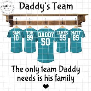 T-shirt de l'équipe de papa Png, nom personnalisé papa et moi Png, maillot de football papa Png, nom personnalisé assorti fête des pères papa et enfants Png