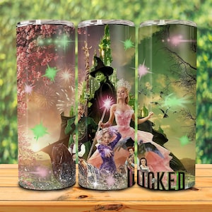 The Musical 2024 20oz skinny Tumbler Wrap Png, Broadway Stickers, Perfectly Wicked, Halloween Quote, Defying Gravity, Koffie Tumbler Wrap