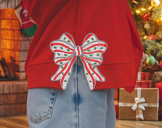 Bow Print Loose Sleeve Sweatshirt