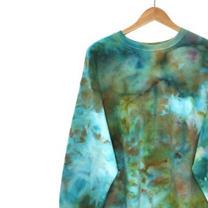 Tie Dye Crewneck, Tie Dye Sweatshirt, Cozy Loungewear, Watercolor Tie Dye Pullover, Oversized Sweatshirt, Fleece Pullover, Marble Tie Dye,XL