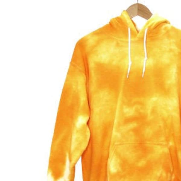 Yellow Tie Dye Sweatshirt, Hoodie Gift for Her, Boyfriend Tie-Dye Hoodie, Oversized Sweatshirt Hoodie, Beachy Tie Dye Hoodie, Summer Tie Dye