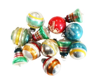 American Made Shiny Brite Ornaments, Super Rare Lantern Ornament, Set of 12