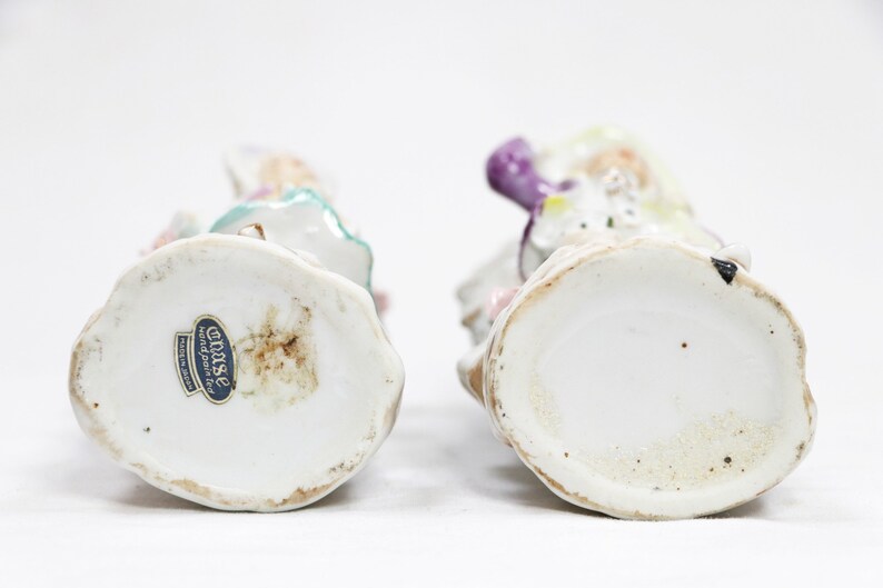 Vintage 1950s CHASE Hand Painted Japanese Porcelain Figurines - Etsy