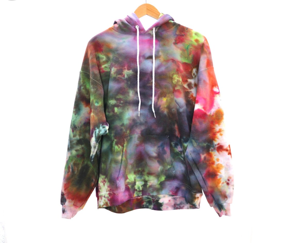 Oversized Tie Dye Hoodie Purple Grunge Tie Dye Sweatshirt Etsy