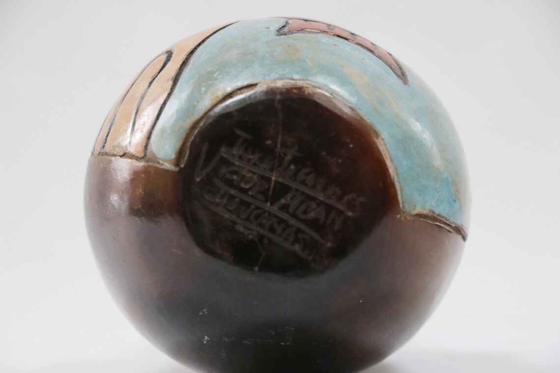 Vintage Victor Alban Pottery Vase Peruvian Chulucanas Hand Etsy