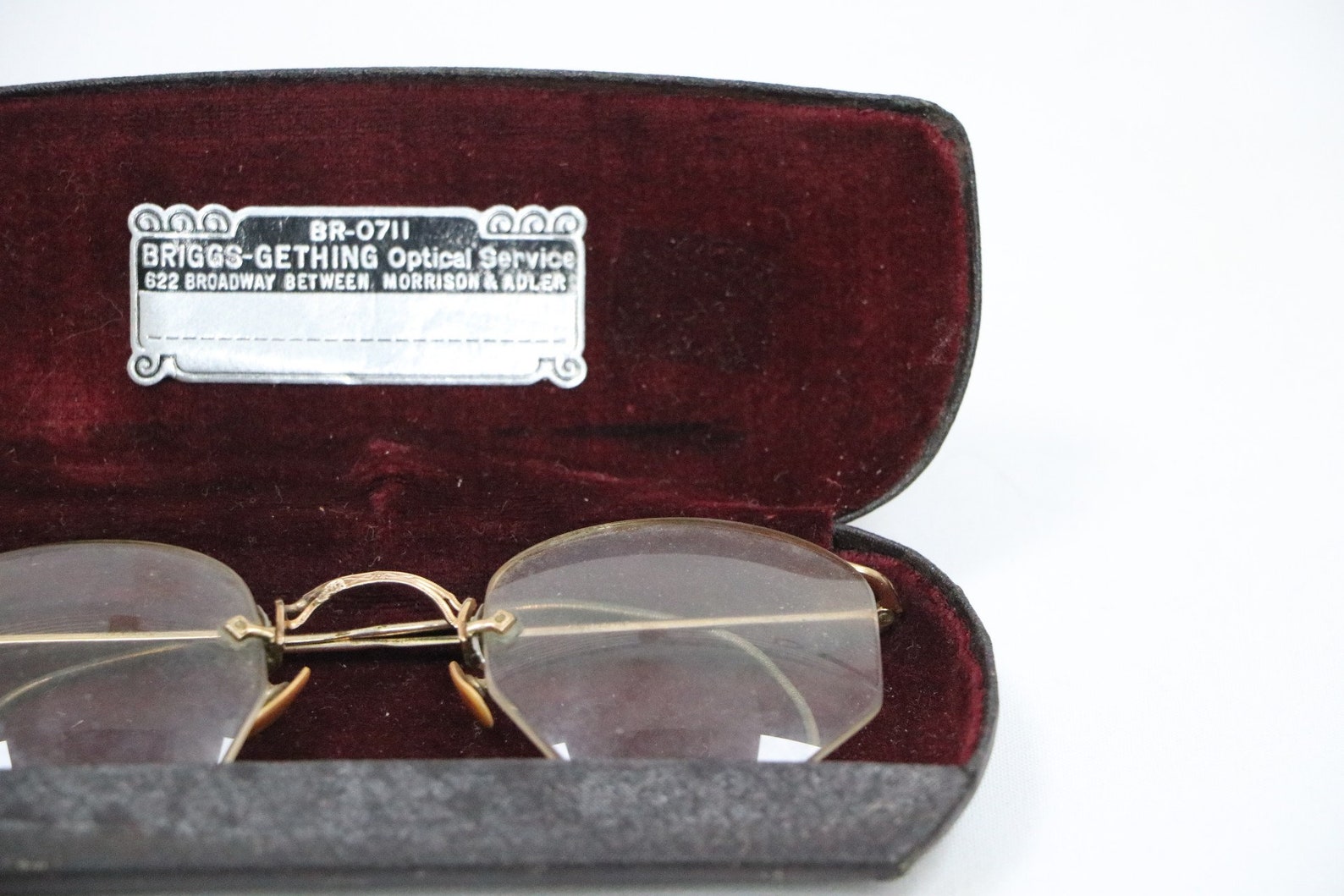 Vintage 1950s Briggsgething Eyeglasses Etched Reading Etsy