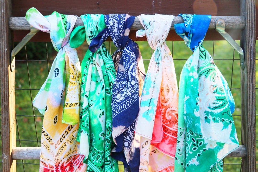 Summer Head Wrap, Dog Bandana, Acid Wash, Bandana Scarf, Hiking
