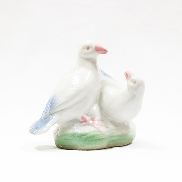 Vintage Porcelain Doves Figurine, Vintage China Marked Dove Figure, Imperial China Doves Statue, Dove Figurine Home Decor