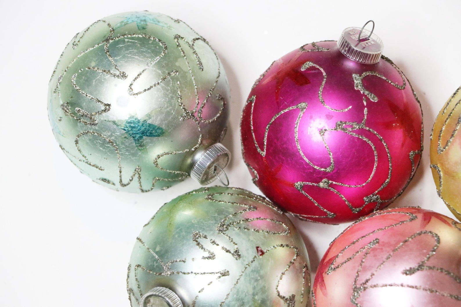 Vintage Lanissa Christmas Ornaments Stencil Glitter Christmas Etsy