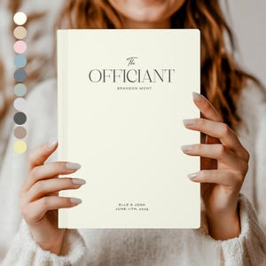Personalized Wedding Officiant Book O7 Custom Officiant Wedding Notebook Gift for Officiant Reverend Journal Wedding Book Pastor Gift Ideas