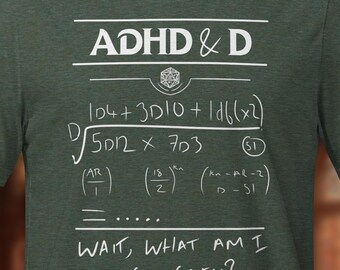 Camiseta divertida para TDAH y D: regalo neurodivergente de DnD