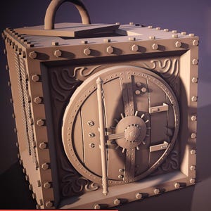 Cárcel de dados de la bóveda del banco Trapdoor: Archivo STL del porta dados de D&D (descarga digital)