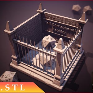 Dice Jail STL: Centro Correccional Roll, DnD (Archivo de impresión 3D)