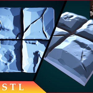 Ensemble de tuiles de donjon modulaire (style 1) | Fichier d'impression STL | Impression 3D | Accessoires MDN | RPG de table | Imprimable D&D