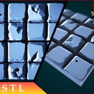 Ensemble de tuiles modulaires pour donjon (style 2) | Fichier d'impression STL | Impression 3D | Accessoires MDN | RPG de table | Imprimable D&D