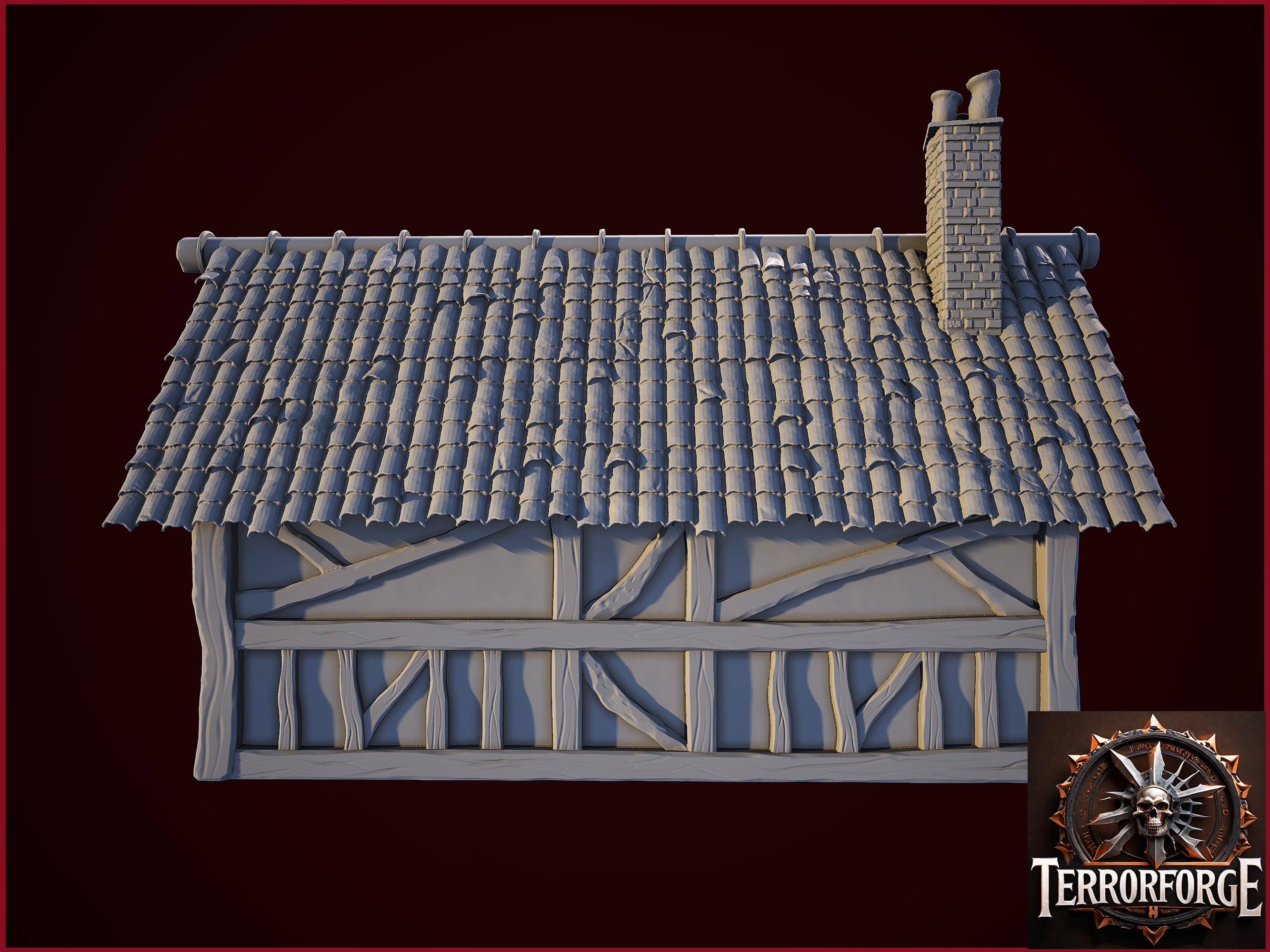 Fantasy Cottage STL File 3D Printable Dnd Terrain (digital Download