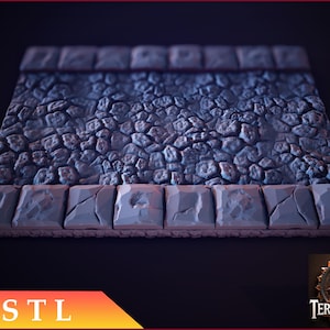 Modèle 1 | 5 routes de donjons modulaires | Fichier d'impression STL | Impression 3D | RPG de table | Accessoires MDN | Terrain imprimable | Construisez-le vous-même