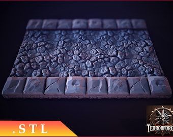 Caminos de mazmorras modulares: Terreno STL imprimible en 3D (Estilo 1)