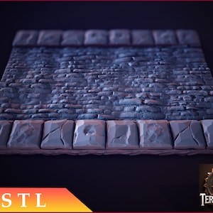 Modèle 2 | 5 routes de donjons modulaires | Fichier d'impression STL | Impression 3D | RPG de table | Accessoires MDN | Terrain imprimable | Construisez-le vous-même