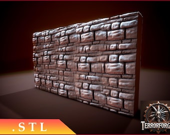 DnD Stone Wall Set: 3D Print STL File - Style 1 (Digital Download)