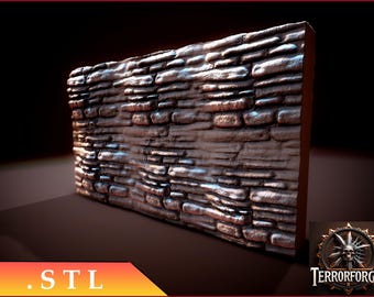 Muro de piedra de DnD: terreno imprimible en 3D (archivo STL)