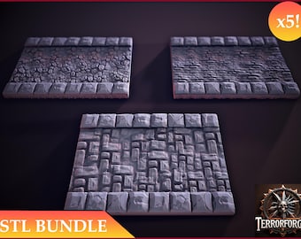 Caminos de mazmorras modulares: paquete de terreno imprimible en 3D STL