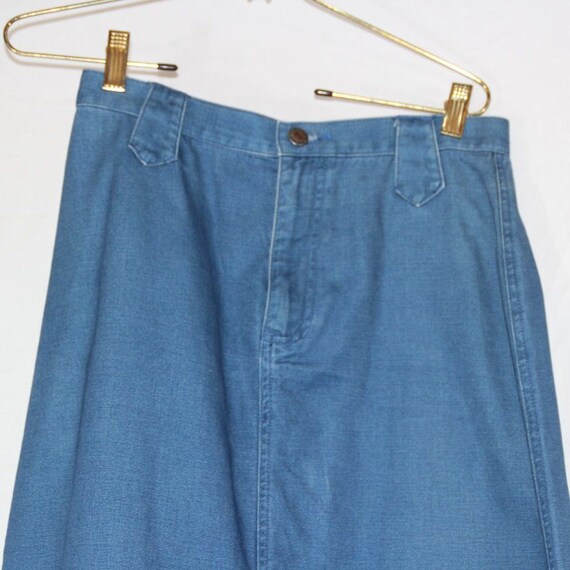 Liz Claiborne Jean Skirt Womens 4P Blue Maxi Lizwear Modest