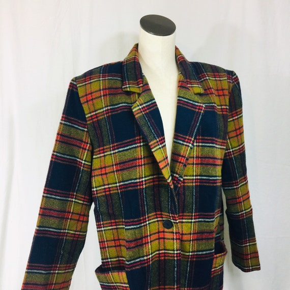 Vintage plaid blazer jacket shacket - image 5