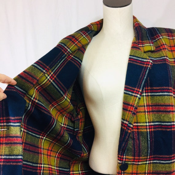 Vintage plaid blazer jacket shacket - image 4