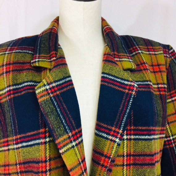 Vintage plaid blazer jacket shacket - image 3