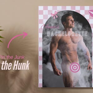 Pin the Junk on the Hunk: Bachelorette Party Game (Printable Poster)