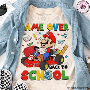 Teacher School Png, Super Cartoon Png, Game Over Back To School Png, First Day School PNG, Back to School , Floral Pencil, Instant Download