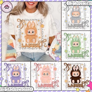 Monster Doll Bundle Png, Coquette Bow Cute Doll For Kids Girls Png, Preppy Coquette Bow Png, Gift For Kids, Coquette Png, Instant Download