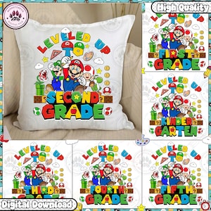BundleTeacher School Png, Leveled Up To First Grade Png, First Day School PNG, Super Back to School, Floral Pencil Png, Instant Download