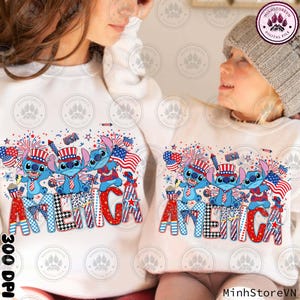 Girly USA Png, Blue Monster Retro America Png, Cartone animato 4 luglio Png, Cartone animato America Png, Giorno dell'Indipendenza Patriottica, Download istantaneo