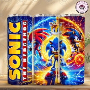 Speedster 20oz Tumbler Design, Hedgehog Characters Tumbler, Movie Trio Tumbler, Hedgehog Tumbler Wrap, Hero Video Game Png, Instant Download