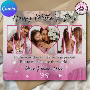 Wear Heart On Sleeve Canva Template, Mother&#39;s Day Canva Template, Mama Designs Bundle, Best Mom Canva , Mom Canva Frame, Instant Download