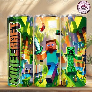 Game Characters Straight and Taper Tumbler Wrap Png, Game 20 oz Skinny Tumbler, Cartoon Characters 20oz Tumbler Design Png, Instant Download