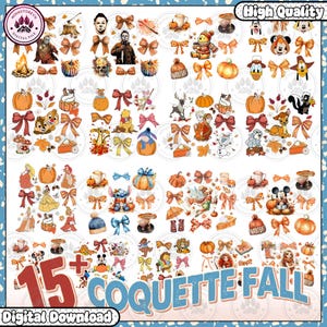 15+ immagini di Pumpkin Patch in formato PNG, personaggi di film autunnali in formato PNG, pacchetto di immagini di Cartoon Fall Coquette in formato PNG, principessa Coquette in formato PNG, vibrazioni autunnali in formato PNG, download istantaneo