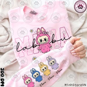Mama Pink Cartoon Character Png, Mama Coquette Bow Png, Cute Doll For Kids Girls Png, Funny Cartoon, Perfect Gift for Kids, Instant Download